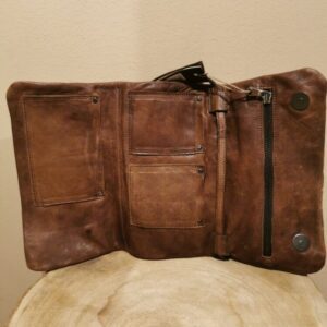 TRACOLLA SOHOBAGS TIMELESS PELLE CERATO CACAO MADE IN ITALY