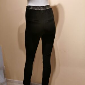 Pantalone Nualy Skinny con elastico in vista nel retro nero